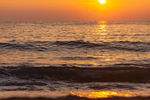 Sunset on the beach Stock Photos