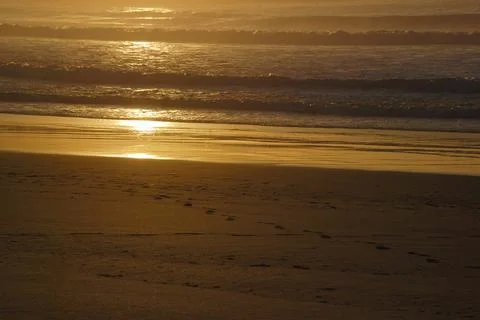 Sunset on the beach 스톡 사진