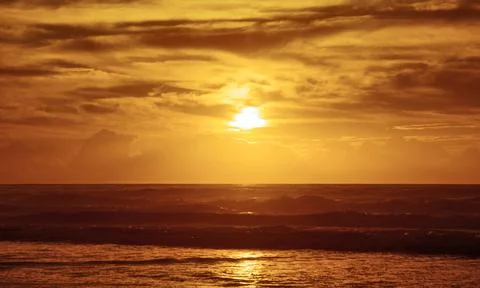 Sunset on the beach Stock Photos