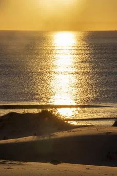 Sunset on the beach Stock Photos