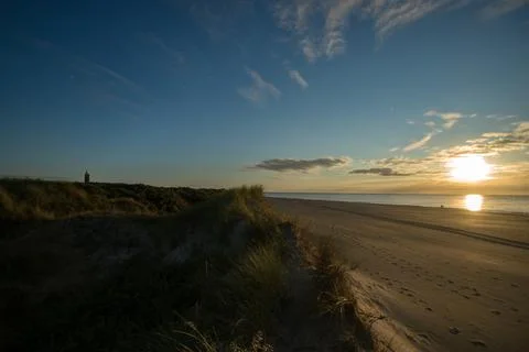 Sunset on the beach Stock Photos