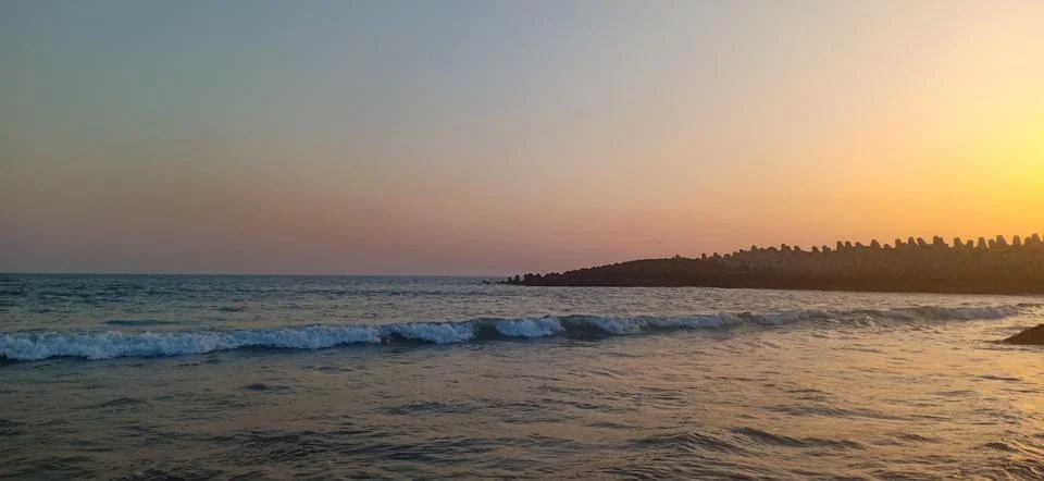 Sunset at the beach Stock Photos