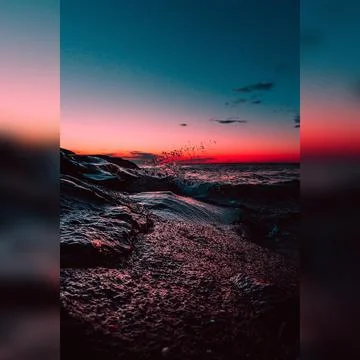 Sunset on the beach Stock Photos