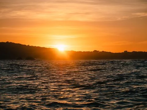 Sunset at the beach Stock Photos