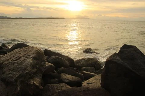 Sunset On The Beach Stock Photos