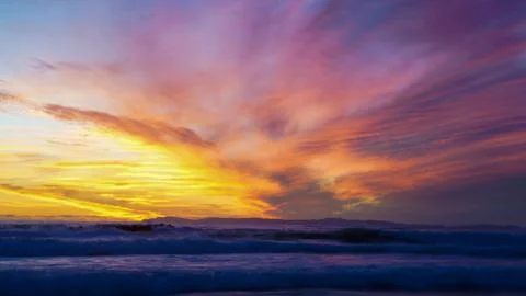 Sunset at the Beach Stock Photos