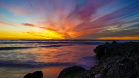 Sunset at the Beach Stock Photos