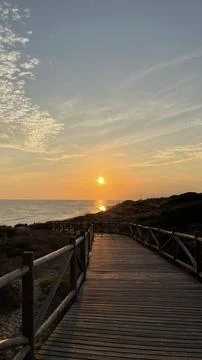 Sunset on the beach Stock Photos