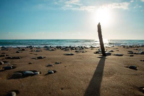 Sunset at the beach Stock Photos