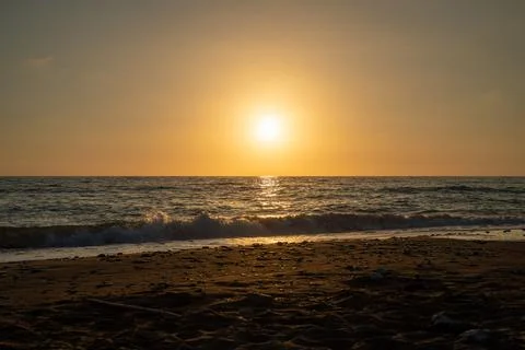 Sunset at the beach Stock Photos