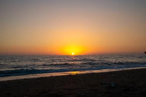 Sunset at the beach Stock Photos