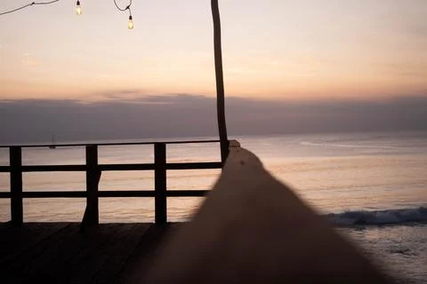 Sunset on the beach Stock Photos