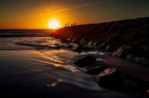 Sunset in the Beach 写真素材