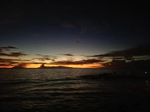 Sunset on the beach Stock Photos