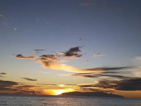 Sunset on the beach Stock Photos