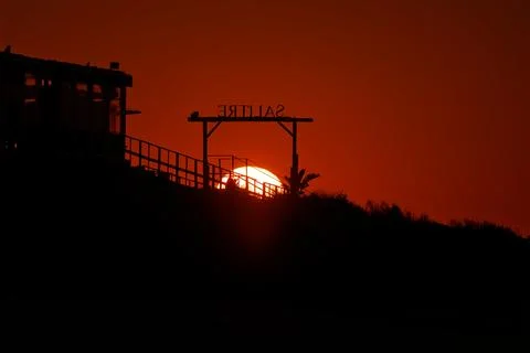 Sunset at the beach Foto stock