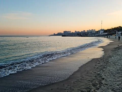 Sunset at the Beach Stock Photos