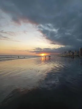 Sunset on the Beach Stock Photos