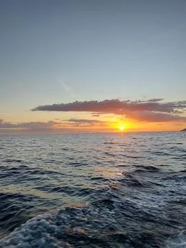 Sunset on the beach Stock Photos