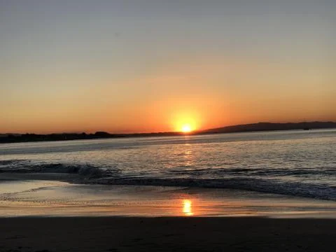 Sunset on the beach Foto stock