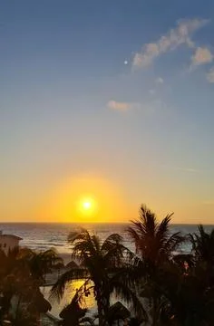 Sunset at the Beach Stock Photos