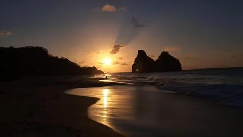 Sunset at the Beach Stock Photos