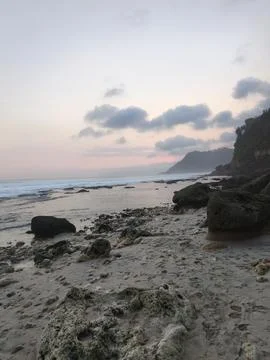 Sunset on the beach Stock Photos