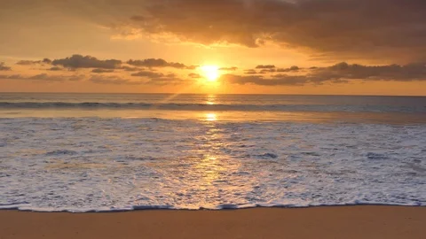 Sunset on the beach at phuket beach Видео 118998205
