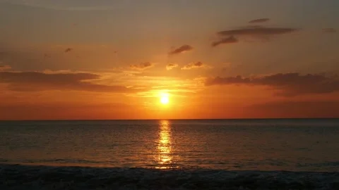 Sunset on the beach in Phuket. Thailand Stock Footage 145822016