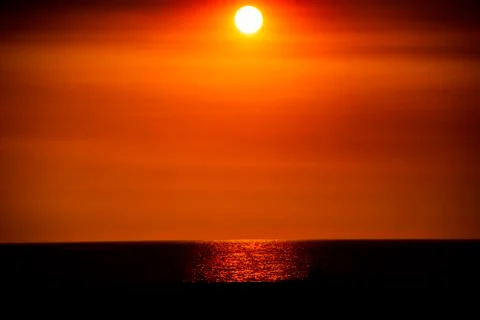 Sunset beach pretty sun Stock Photos