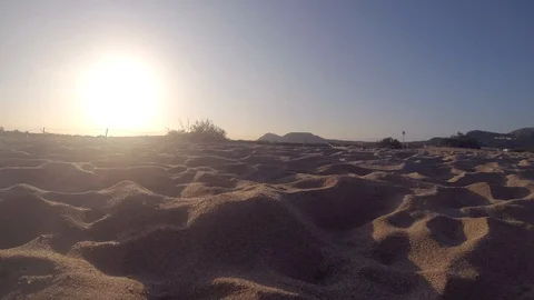 Sunset at the beach sand Video stock 118309696