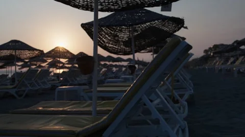 Sunset Beach Scene Stock Footage 339706881