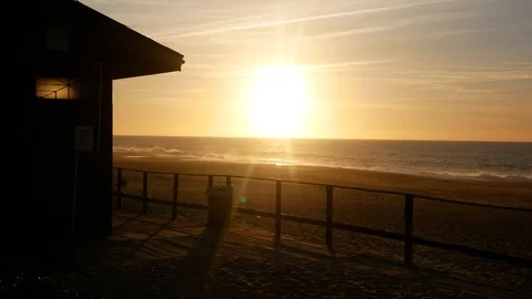Sunset Beach Shack Stock Footage 104872538