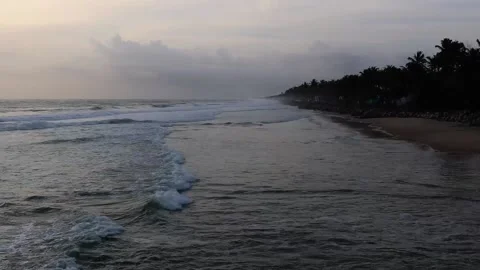 Sunset in the beach side Stock Footage 160634746