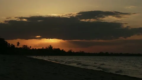 Sunset beach speeded up Stock Footage 162775152
