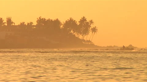 Sunset by the beach in Sri Lanka Stock Footage 41382617
