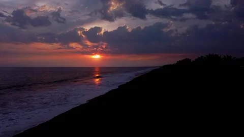 Sunset on the Beach: Sunset Stock Footage 293650059