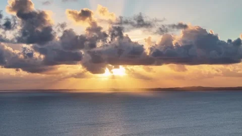 Sunset Beach. Sunset Landscape. Beachfront Rays Of Sun. Travel Destinations. Видео 331492734