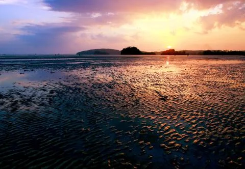 Sunset beach thailand Stock Photos