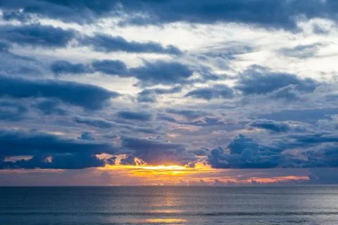 Sunset on the beach in Thailand Stock Photos