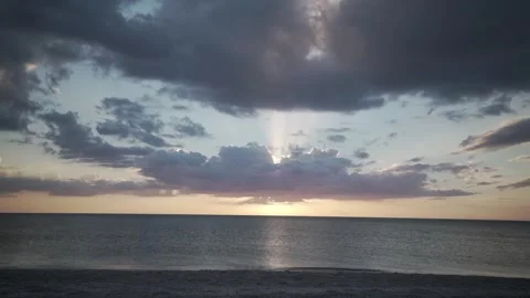 Sunset Beach Time Lapse 2398 H264 Stock Footage 254800183