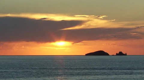 Sunset at Beach Time-lapse Stock Footage 24342104