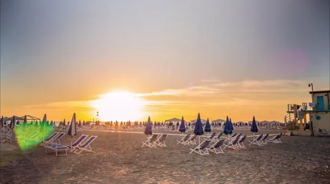 Sunset at the beach, time lapse Video stock 54665224