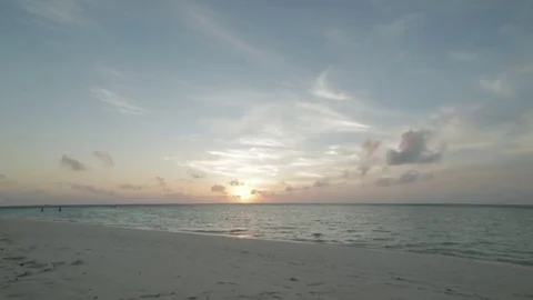 Sunset on the beach, time lapse Stock Footage 82486251