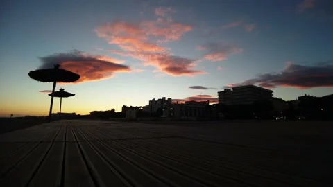 Sunset on the beach time lapse Stock Footage 145426324