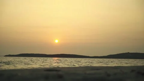 Sunset On The Beach Time-Lapse Stock Footage 254063483