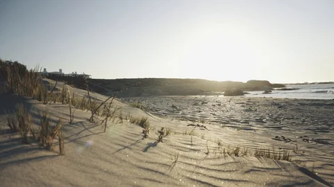 Sunset beach time lapse with people Stock Footage 90789832