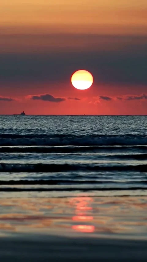 Sunset, beach, timelapse Stock Footage 314986451