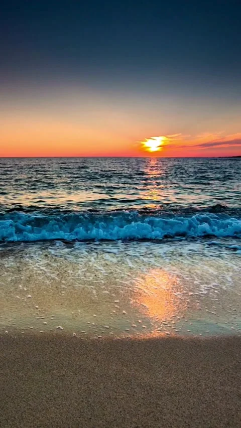 Sunset, beach, timelapse Stock Footage 314986619