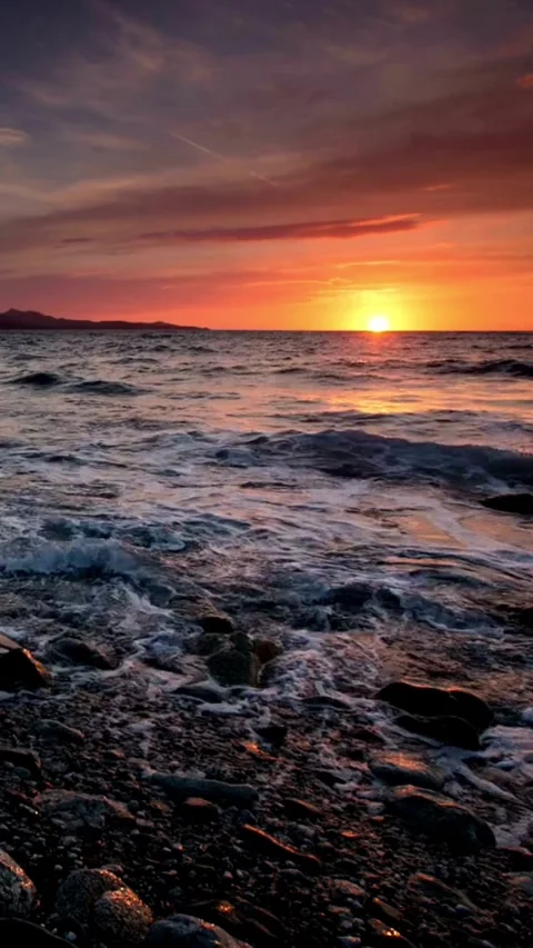 Sunset, beach, timelapse Stock Footage 314986714